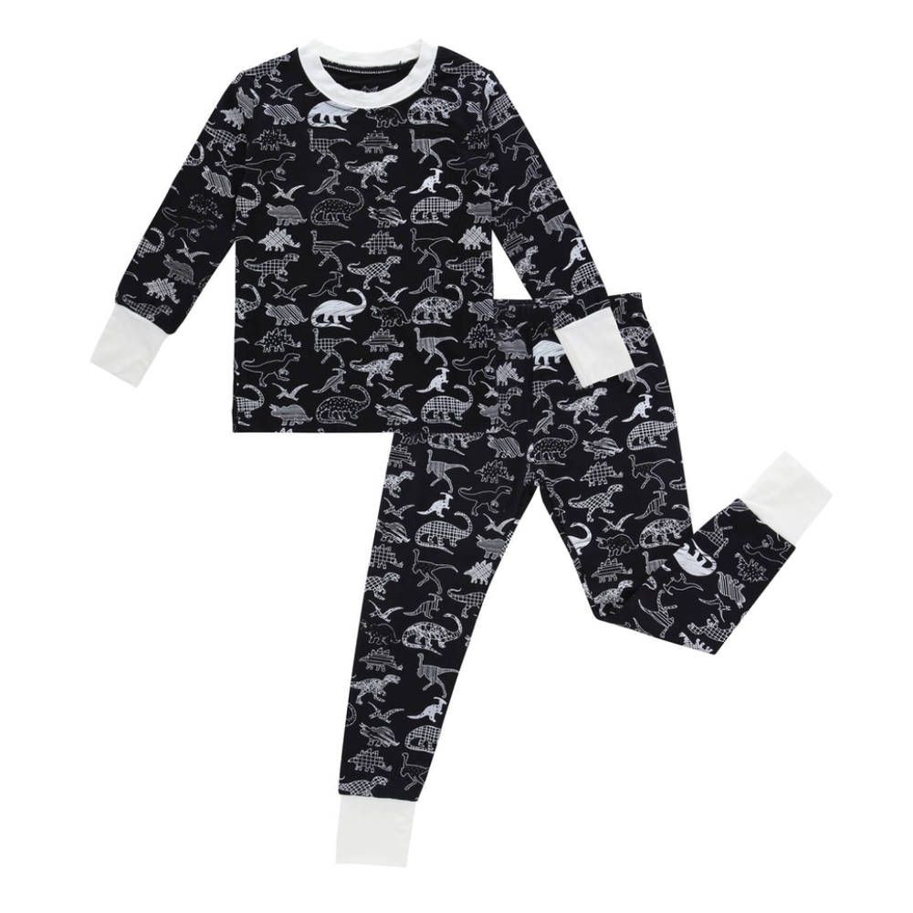Peregrine Kidswear | 2 Piece Bamboo Pajamas | Midnight Dino
